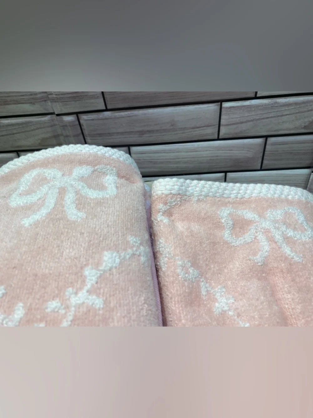 Laura Ashley ❤️Kate Bow (2)Hand  &(2) Tip Towel Set Pink NWT